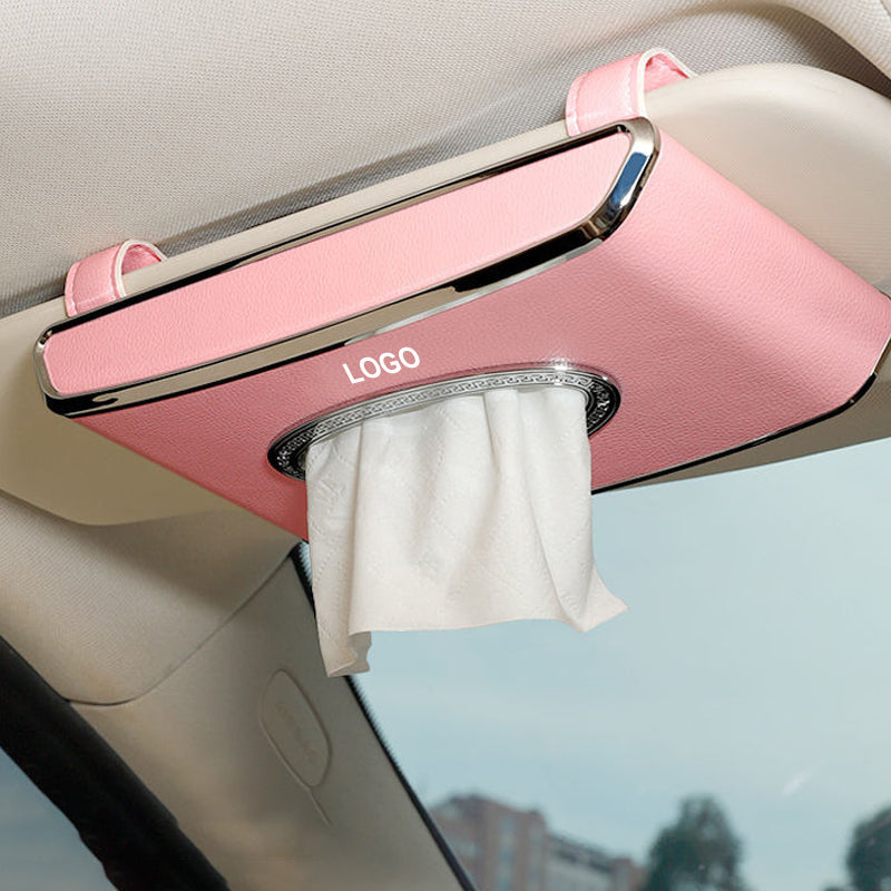 Car sun visor tissue box