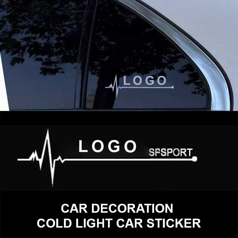 Reflective laser decoration stickers for car windows（1 pair）