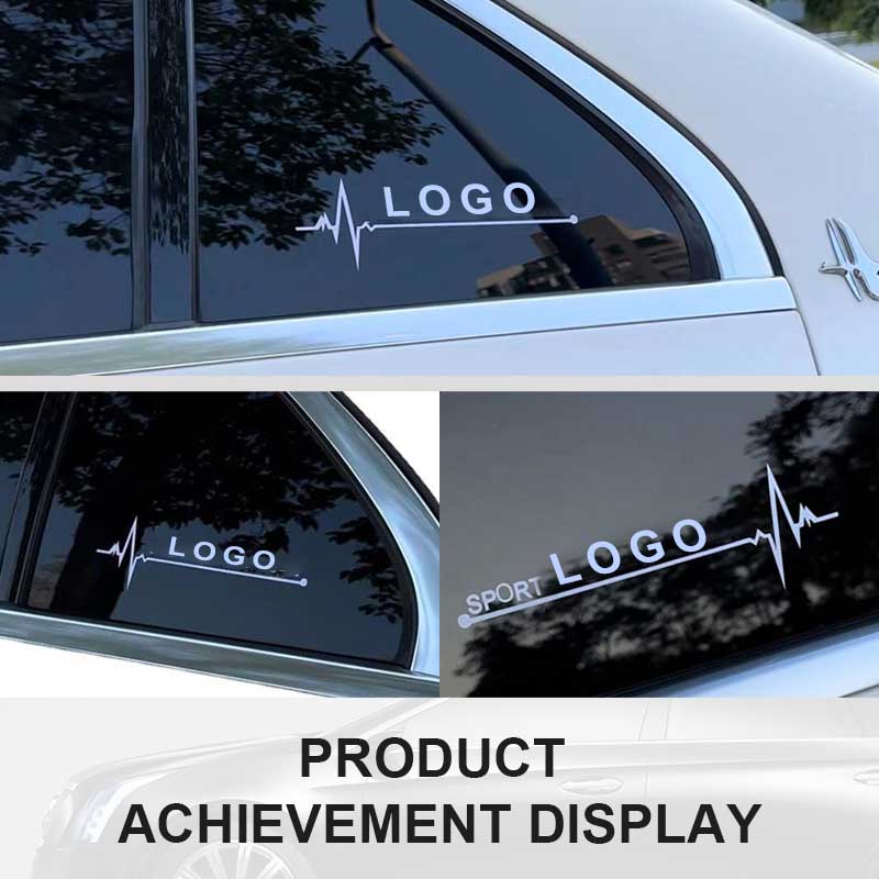 Reflective laser decoration stickers for car windows（1 pair）