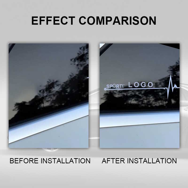 Reflective laser decoration stickers for car windows（1 pair）