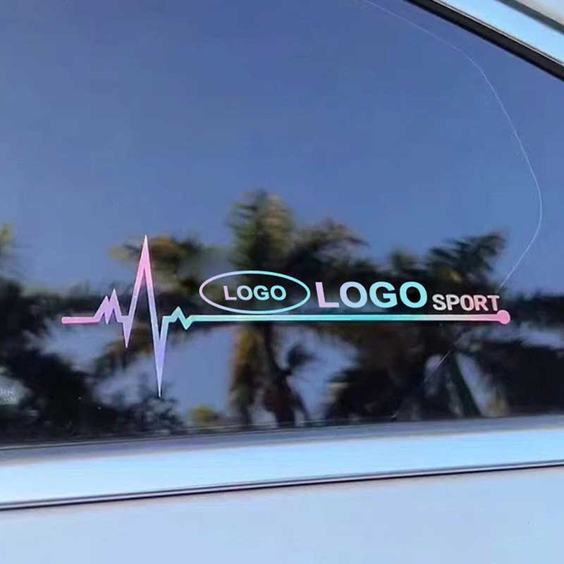 Reflective laser decoration stickers for car windows（1 pair）