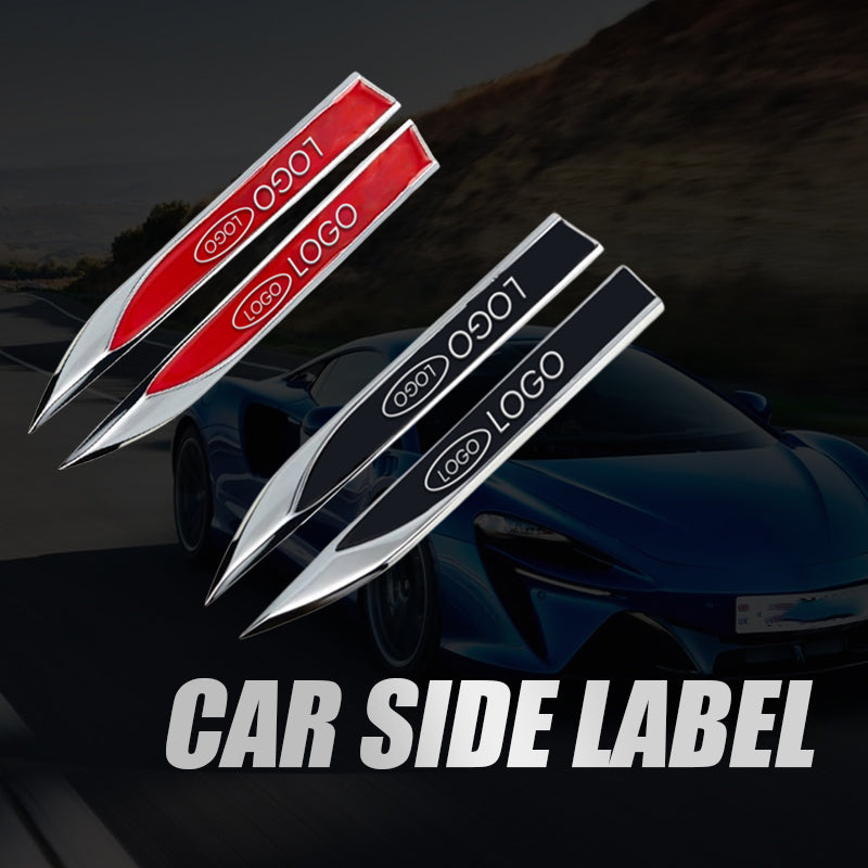 Car Side Metal Decorative Stickers (Pair)
