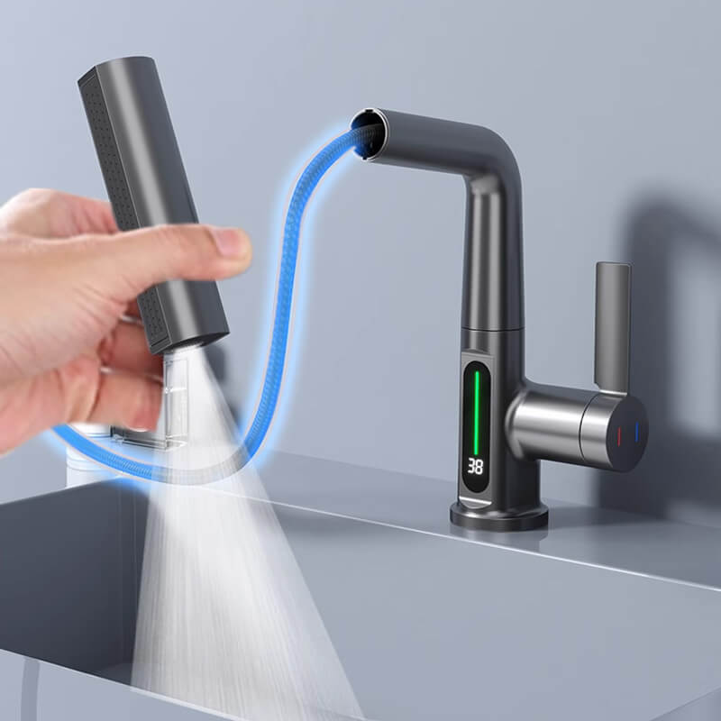 Faucet Pull Up Digital Display