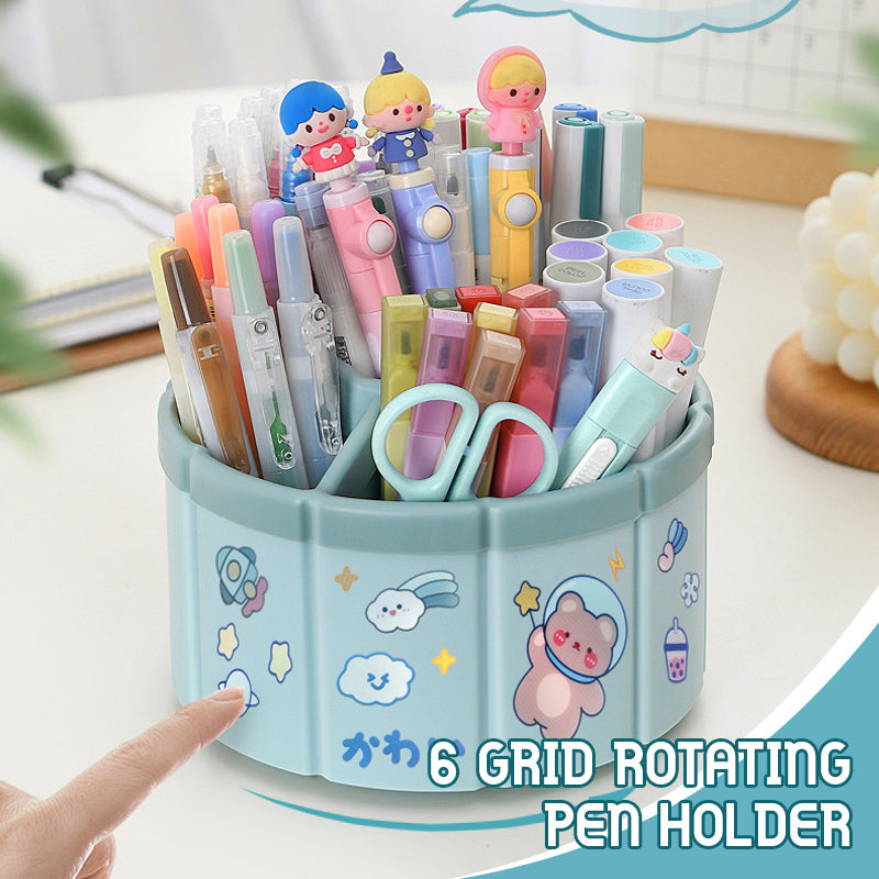 6 Grid Rotating Pen Holder