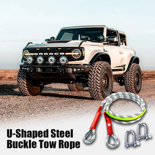 U-Shaped Steel Buckle Tow Rope