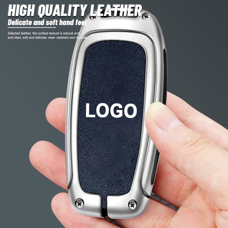For Mitsubishi Leather Keychain