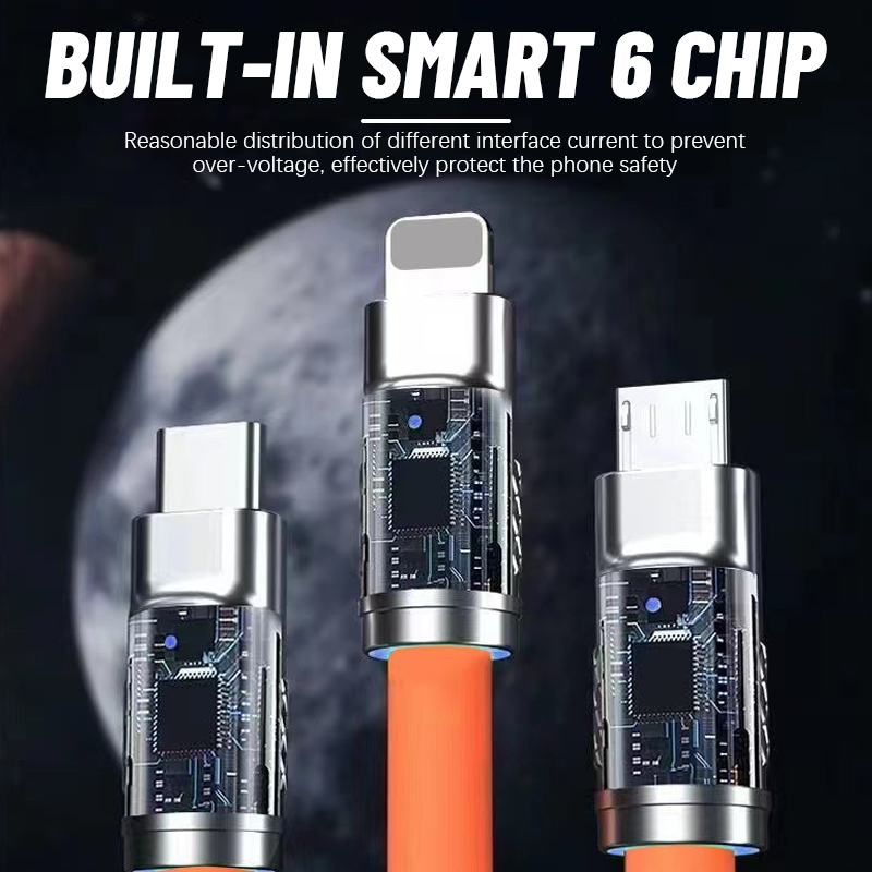 120w Super Fast Charging 3-In-1 Data Cable