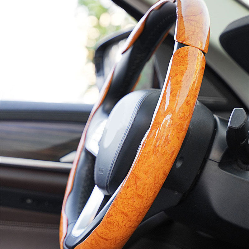 Car Wood Grain Steering Wheel Cover