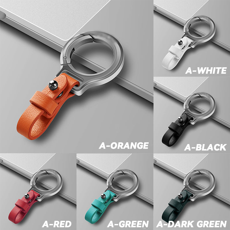 Multi-color Leather Car Keychain